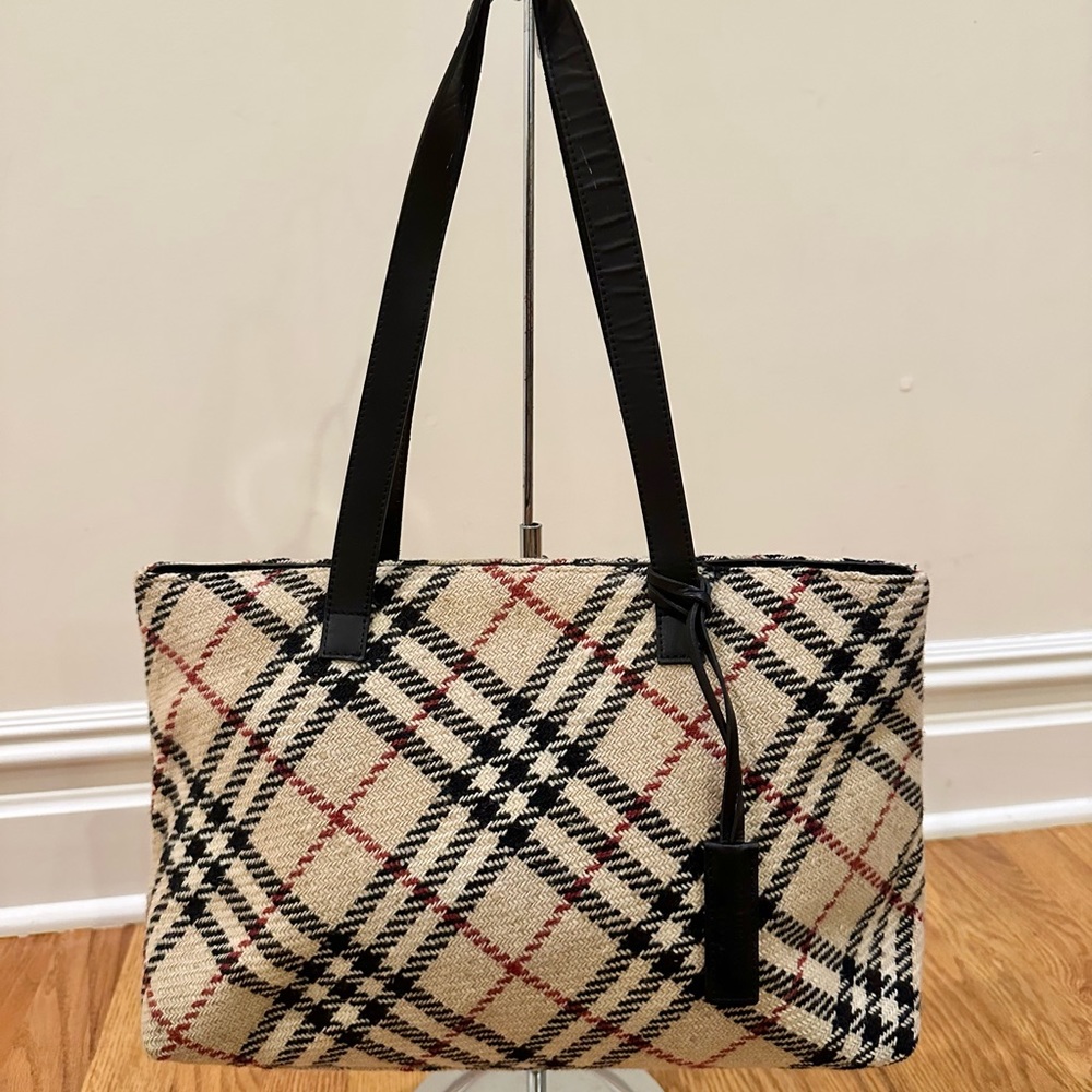 Burberry Checkered Wool Tote bag